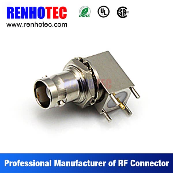 BNC Female Right Angle Connector for PCB
